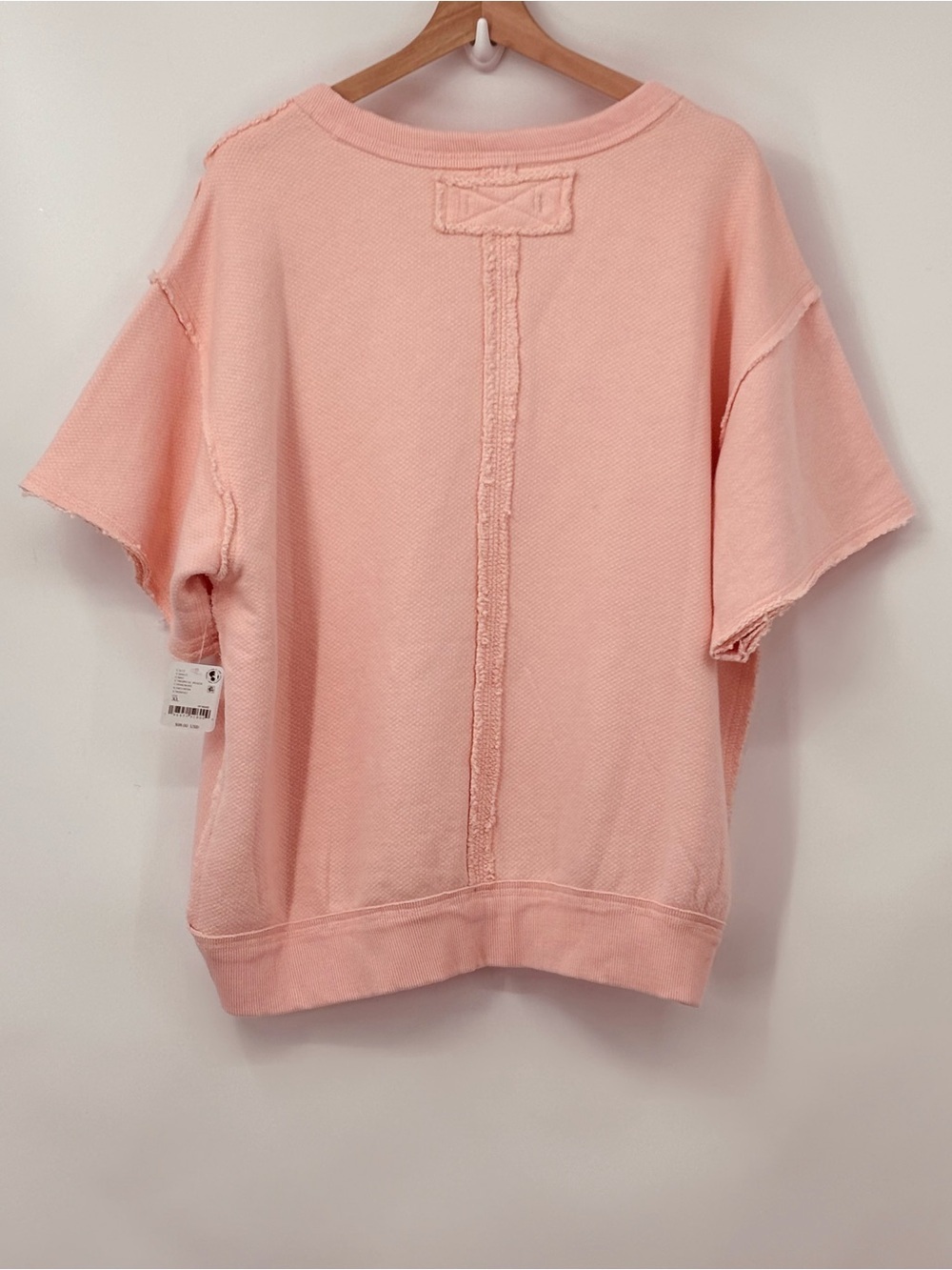 NWT We The Free People So Easy Boxy cropped sweatshirt in Tropical Peach XL - Picture 4 of 11